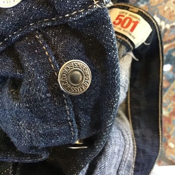 Levi’s Original Straight Leg ButtonFly 100% cotton Jeans  Stamped 4032 SZ 35/36 - Picture 12 of 13